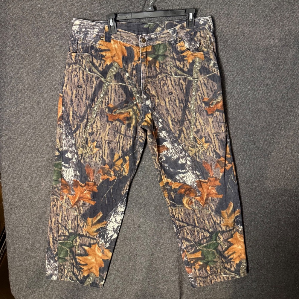 Cabelas Mens Camo Hunting Pants Straight Leg 37x28 Camo Outdoor Military Skater